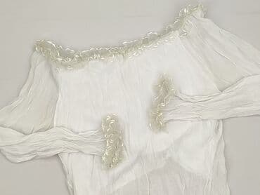 bluzki z bufiastymi rękawami białe: Women's blouse, size S — 2
