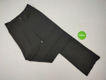 szare szerokie jeansy: Spodnie materiałowe damskie, rozmiar L — 2