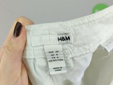 białe spodenki damskie hm: H&M, Szorty damskie, rozmiar S — 4