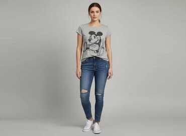 bluzka z myszką miki damska: Clockhouse, Women`s T-shirt, size S — 1