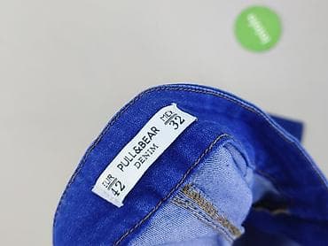 cropped blue jeans: PULL&BEAR, Legginsy Eleganckie damskie, rozmiar XL — 4