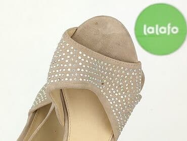 sandały na obcasie beżowe ccc: Półbuty damskie, rozmiar 38 — 5