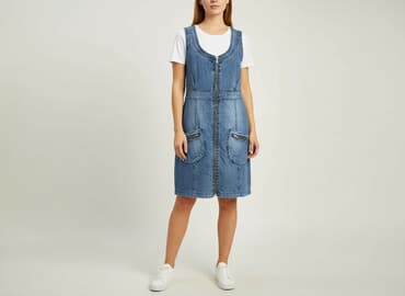 sukienki dżinsowe dla puszystych: Sukienka damska, rozmiar M — 1