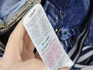 Dziecięce ubrania: Spodnie jeansowe, Little kids, 9 lat, 128/134, stan - Bardzo dobry — 5