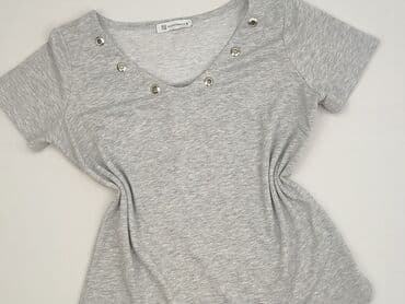 czarne t shirty damskie w serek: SZACHOWNICA, T-shirt damski, rozmiar S — 1