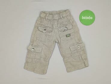 spodnie woskowane z wysokim stanem: Denim pants, 9-12 months, condition - Very good — 2