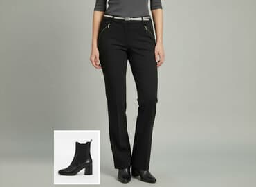 długie spodnie damskie dla wysokich: Spodnie materiałowe damskie, rozmiar S — 6