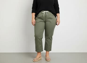 oliwkowe buty: Spodnie damskie, rozmiar 4XL — 6