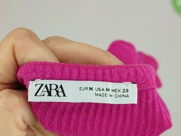 niebieska satynowa sukienka zara: Zara, Women`s T-shirt, size M (EU 38) — 4