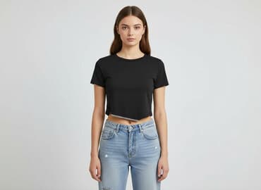 bluzki z dekoltem bershka: Bershka, Top damski, rozmiar S — 8