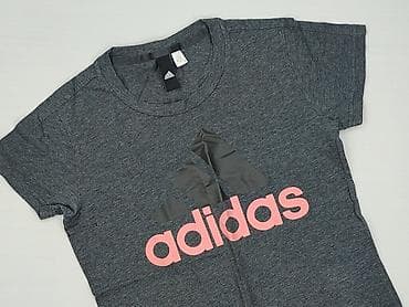 szare dresy: Adidas, T-shirt damski, rozmiar S — 1