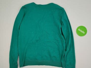 szmaragdowy sweter: H&M Basic, Kardigan damski, rozmiar L — 4
