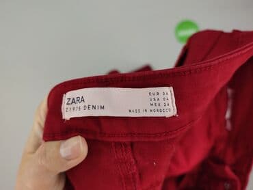 czerwone spodnie z wysokim stanem zara: Zara, Джинси жіночі, розмір S — 5