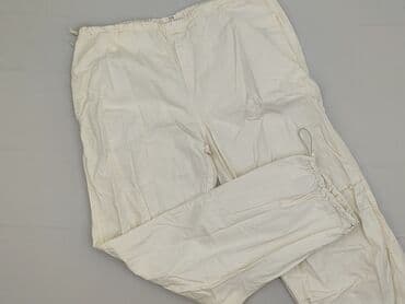 spodnie ze ściągaczem na dole: Material trousers for women, size M — 2