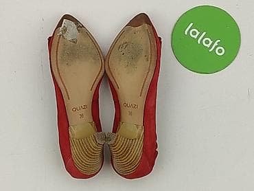 szpicu: Czerwone czółenka QUAZI na obcasie - Marka: QUAZI - Rozmiar: 36 — 5