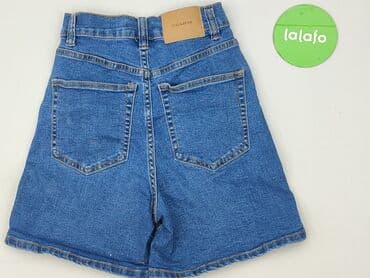 spodenki jeansowe z wysokim stanem pull and bear: PULL&BEAR, Szorty damskie, rozmiar 2XS — 3