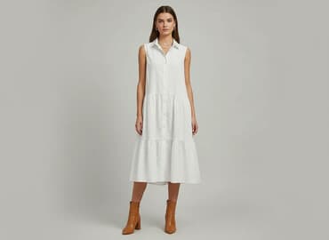 dluga biala koszula: Stradivarius, Sukienka damska, rozmiar M — 7