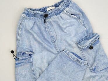 spodnie cargo c a: Spodnie jeansowe, Reserved, 12 lat, 152, stan - Idealny — 1