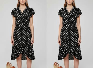 czerwone sukienki w groszki: F&F, Sukienka damska, rozmiar S — 6