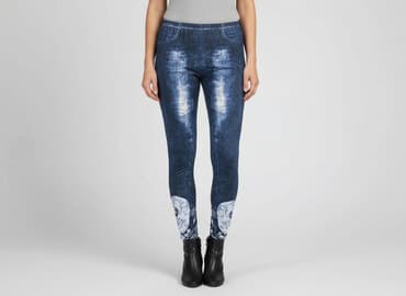 legginsy dilvin: Legginsy Eleganckie damskie, rozmiar M — 5