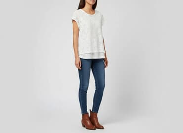 bluzka do bialego garnituru damskiego: H&M, Bluzka damska, rozmiar S — 1