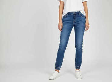 jeansy ze ściągaczami: EL, Jeans for women, size L — 1