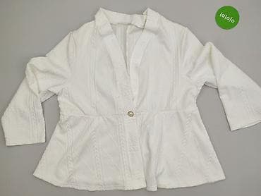 gruby bialy golf: Kardigan damski, rozmiar 4XL — 2