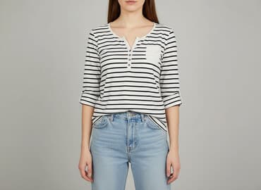 koszula wiya w paski: IDEAL, Bluzka damska, rozmiar S — 6