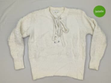 sweter z dużymi oczkami: Sweter damski, One size — 2