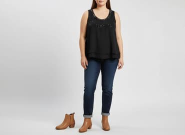 czarne bluzki sylwestrowa: Топ жіночий, розмір XL — 1