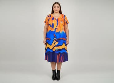 sukienki pomarańczowa na wesele: Sukienka damska, rozmiar 3XL — 7