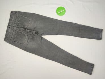 szare szerokie jeansy: Jeansy damskie, rozmiar S — 3