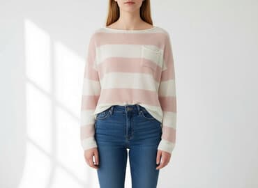 sweter w paski: Sweter damski, rozmiar M — 5