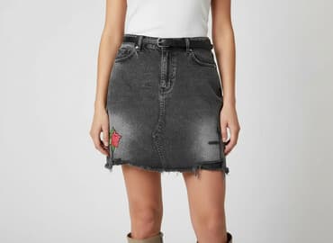 fb sister jeans mom fit: FB Sister, Spódnica damska, rozmiar L — 6