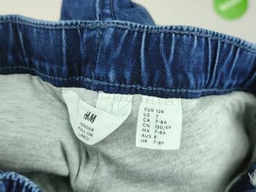 stradivarius spodnie woskowane: Spodnie jeansowe, H&M, 8 lat, 122/128, stan - Bardzo dobry — 4