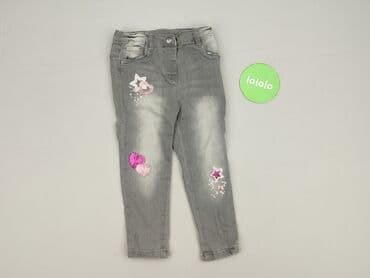 spodnie z serduszkiem: Spodnie jeansowe, So cute, 2-3 lat, 98, stan - Bardzo dobry — 2