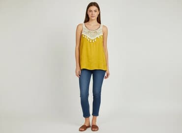 bluzki boho na lato: T-shirt damski, rozmiar S — 6