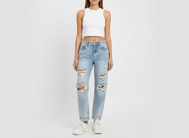 ripped jeans bershka: Bershka, Jeans for women, size XS — 8