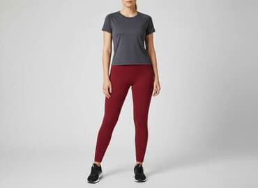 legginsy czarne prążkowane: Legginsy Sportowe damskie, rozmiar XL — 1