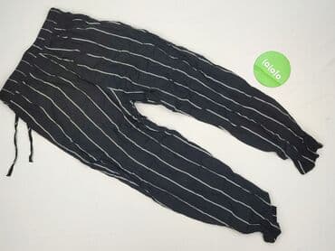 czarne legginsy prążkowane: PrettyLittleThing, Spodnie materiałowe damskie, rozmiar S — 3