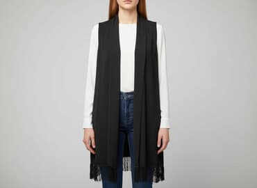 kamizelka z frędzlami kowbojska: Kamizelka damska, rozmiar M — 1