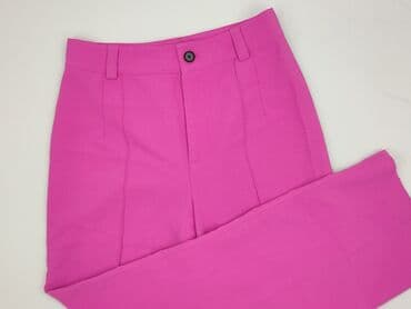 Trousers: Zara, Material trousers for women, size M — 1