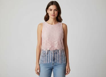 koszula damska z frędzlami: Women`s top, size M — 1