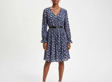 emoi sklep sukienki granat na wesele: Sukienka damska, rozmiar L — 8