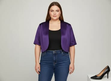 sukienki z żakietem dla puszystych: Marynarka damska, rozmiar 4XL — 1