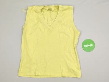 bluzka żółta w czarne paski: Okay, Top damski, rozmiar L — 2