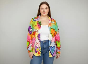 shein koszule damskie plus size: Shein, Koszula damska, rozmiar 2XL — 1