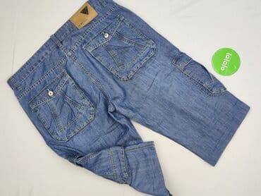 spodnie dżinsowe szerokie: Used Jeans, Spodnie 3/4 dla mężczyzn, rozmiar XL — 3