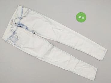 biale szerokie jeansy: Jeansy damskie, rozmiar M — 2