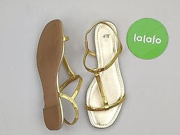 biale klapki hermes: H&M, Sandały damskie, rozmiar 39 — 3